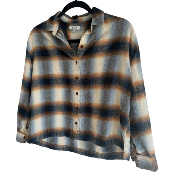 Madewell Flannel Westlake Shirt in Allen Plaid, Size S - Picture 6 of 9